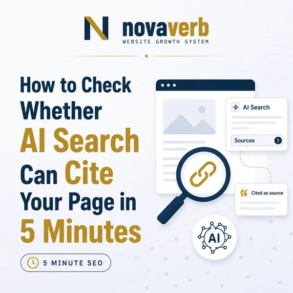 How to Check Whether AI Search Can Cite Your Page in 5 Minutes