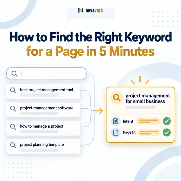 How to Find the Right Keyword for a Page in 5 Minutes