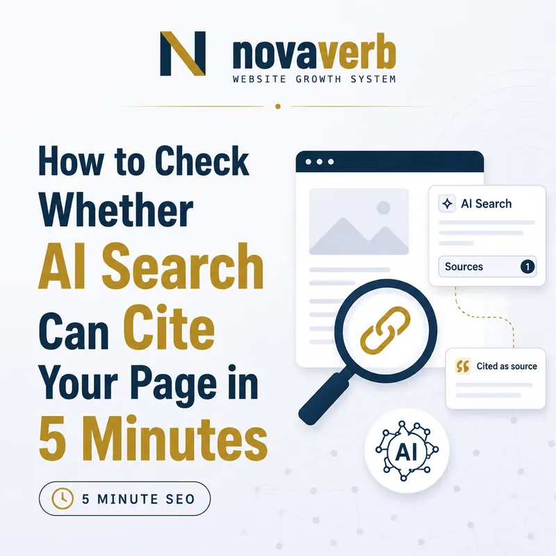 Check whether AI search can cite a webpage in five minutes with Novaverb