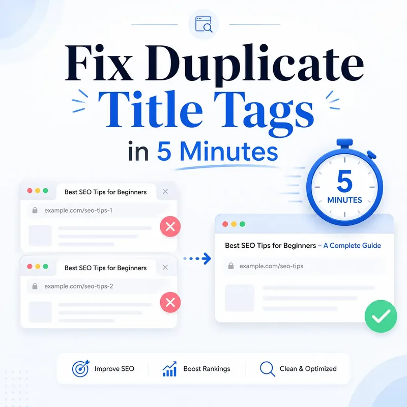 Fix duplicate title tags in 5 minutes with a simple SEO workflow