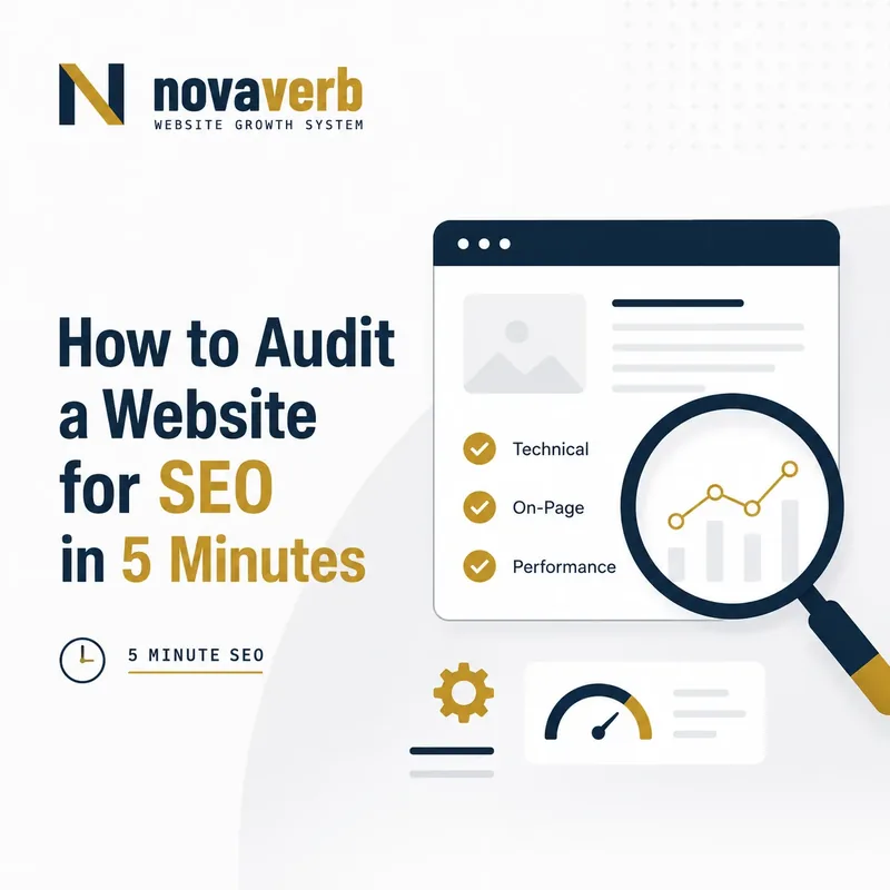 How to audit a website for SEO in 5 minutes with Novaverb