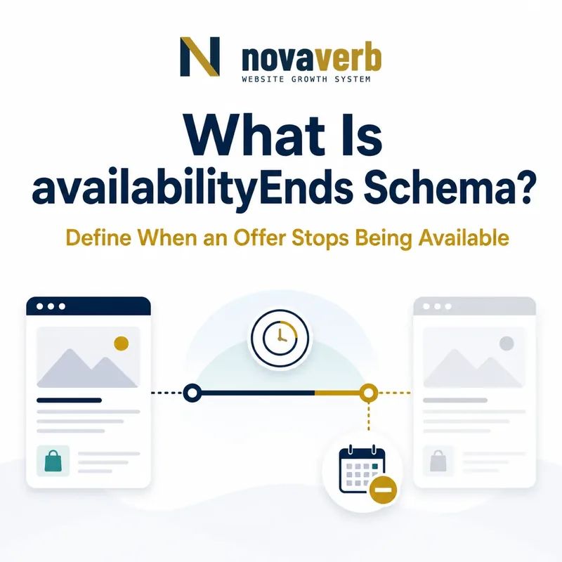 Timeline diagram showing availabilityEnds Schema defining when an offer stops being available