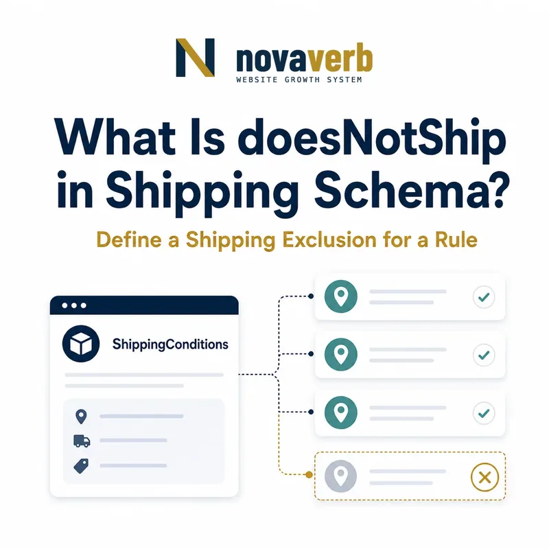 Diagram showing doesNotShip excluding one abstract destination from otherwise allowed ShippingConditions