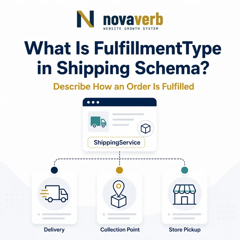 Diagram showing FulfillmentType branching a ShippingService into delivery, collection point and store pickup