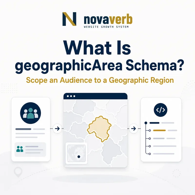 Map diagram showing geographicArea Schema limiting an audience to a geographic region