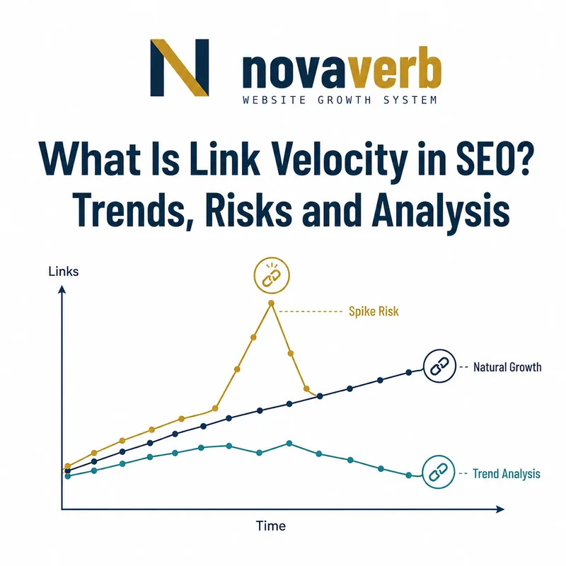 Link velocity chart showing new and lost backlinks grouped into verified events over time