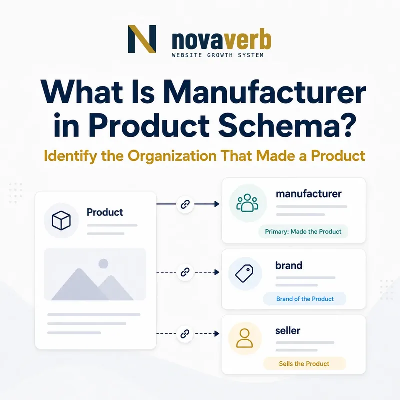 Diagram showing a Product connected separately to manufacturer, brand and seller roles