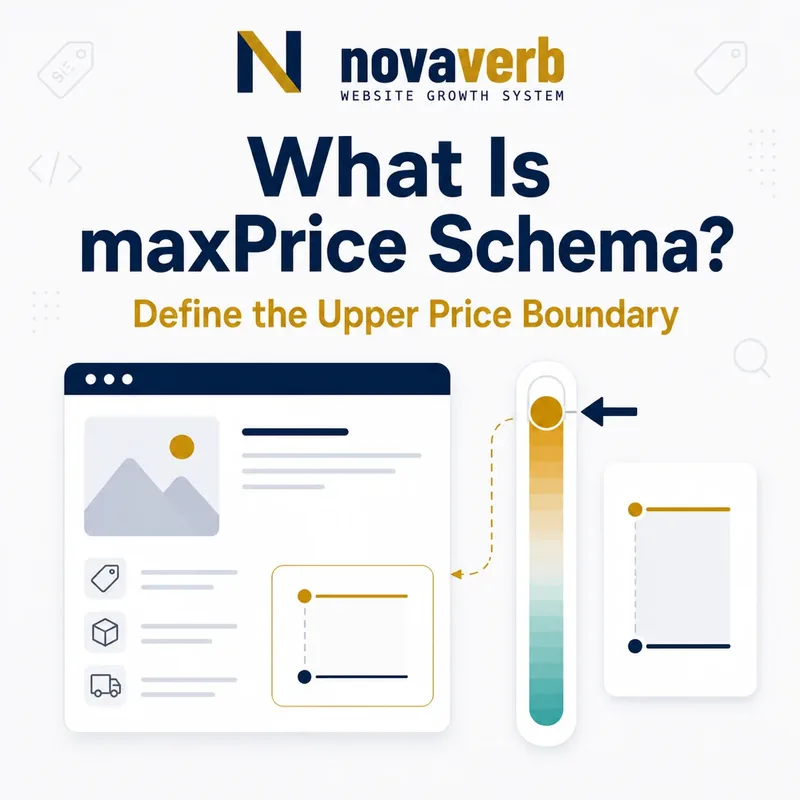 Diagram showing maxPrice Schema as the upper boundary of a price range