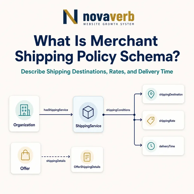 Diagram distinguishing organization-level ShippingService from offer-level OfferShippingDetails