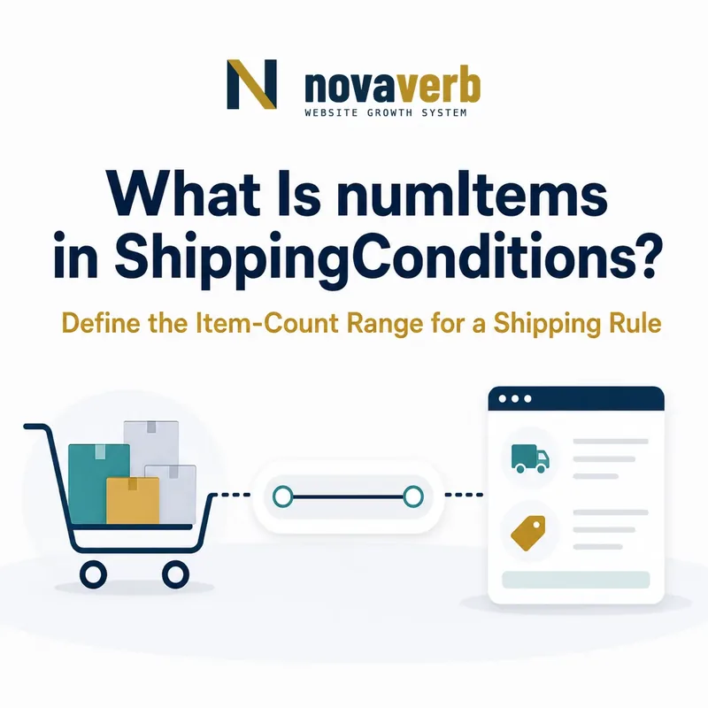 Diagram showing an item-count range connected to a ShippingConditions rule