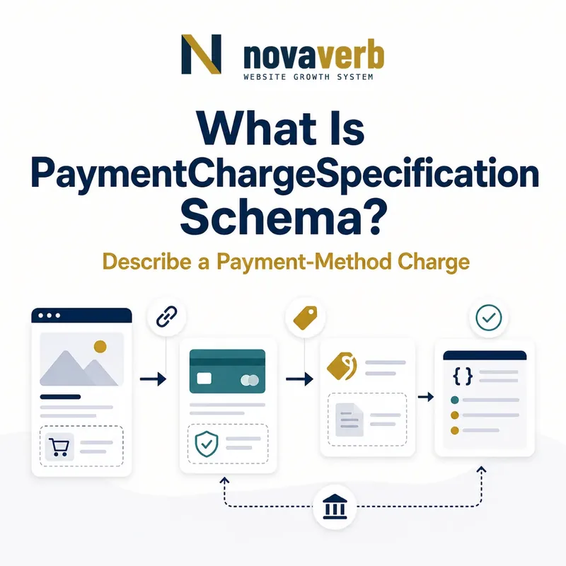 Diagram showing PaymentChargeSpecification Schema connecting a payment method to a separate charge