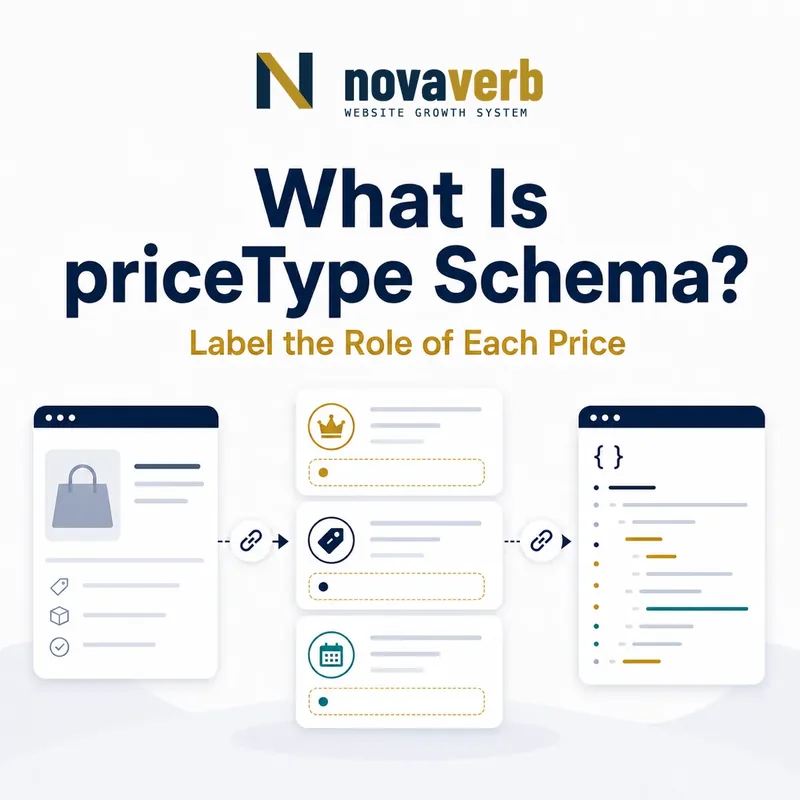 Diagram showing priceType Schema labeling the role of each structured price