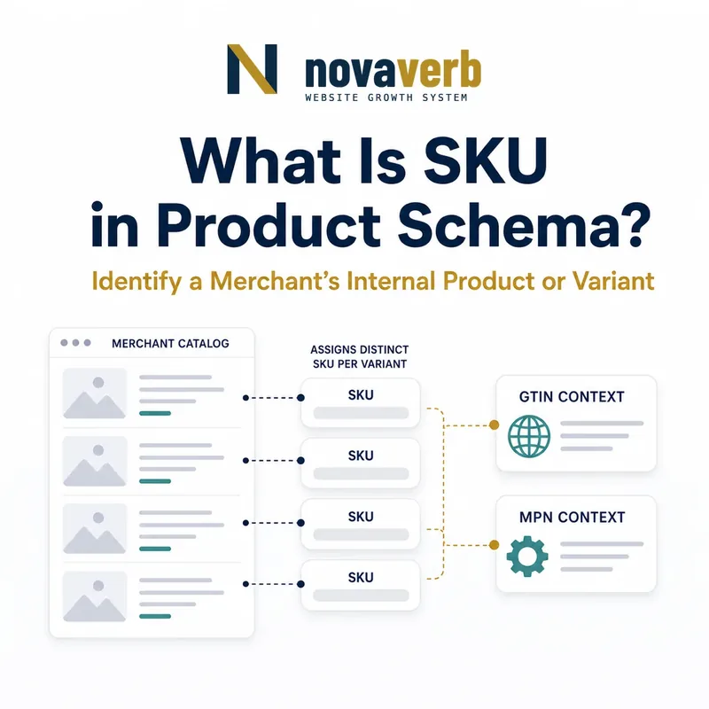 Diagram showing a merchant catalog assigning distinct SKU identifiers to product variants