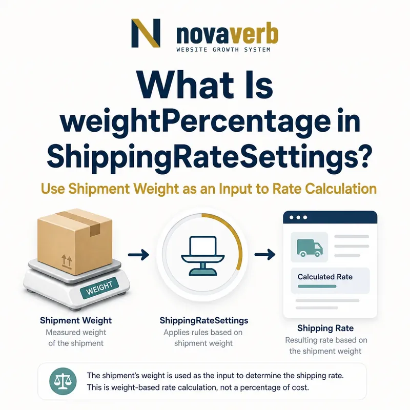 Diagram showing weightPercentage using shipment weight as an input to calculate a shipping rate
