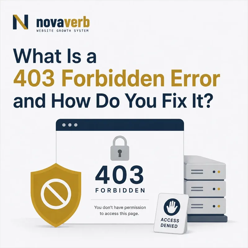What is a 403 Forbidden error graphic showing a server denying access to a requested webpage because permission is not granted