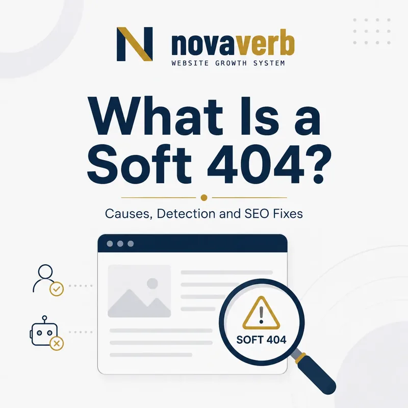 What is a soft 404 graphic showing a page that appears missing but returns a successful HTTP status