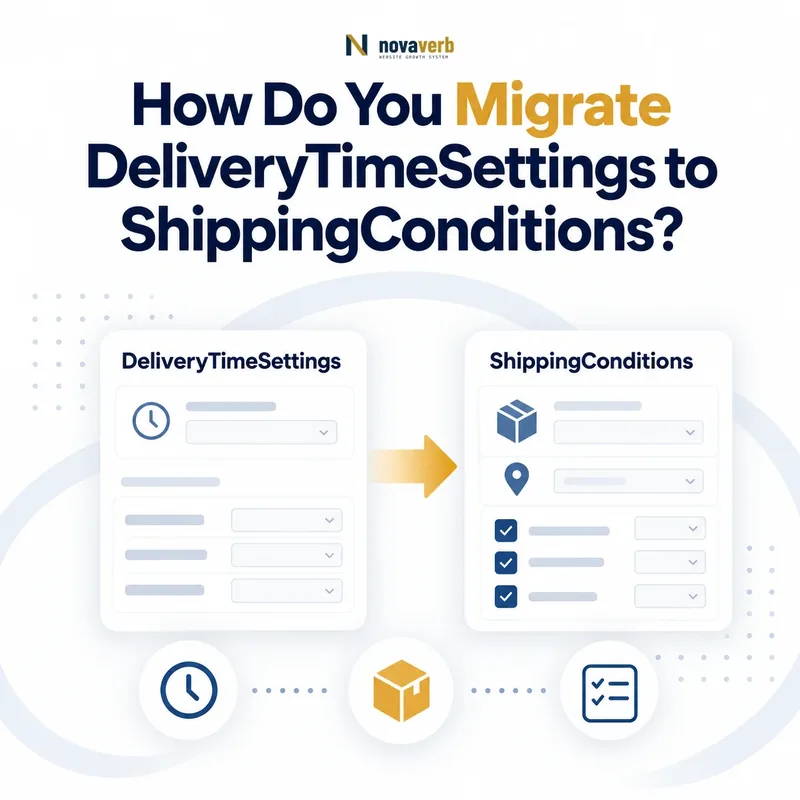 Migration flow from DeliveryTimeSettings to ShippingConditions schema
