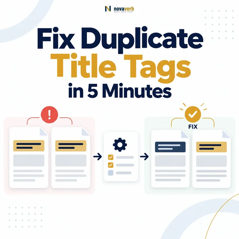 Duplicate title tags are identified and rewritten as distinct page titles