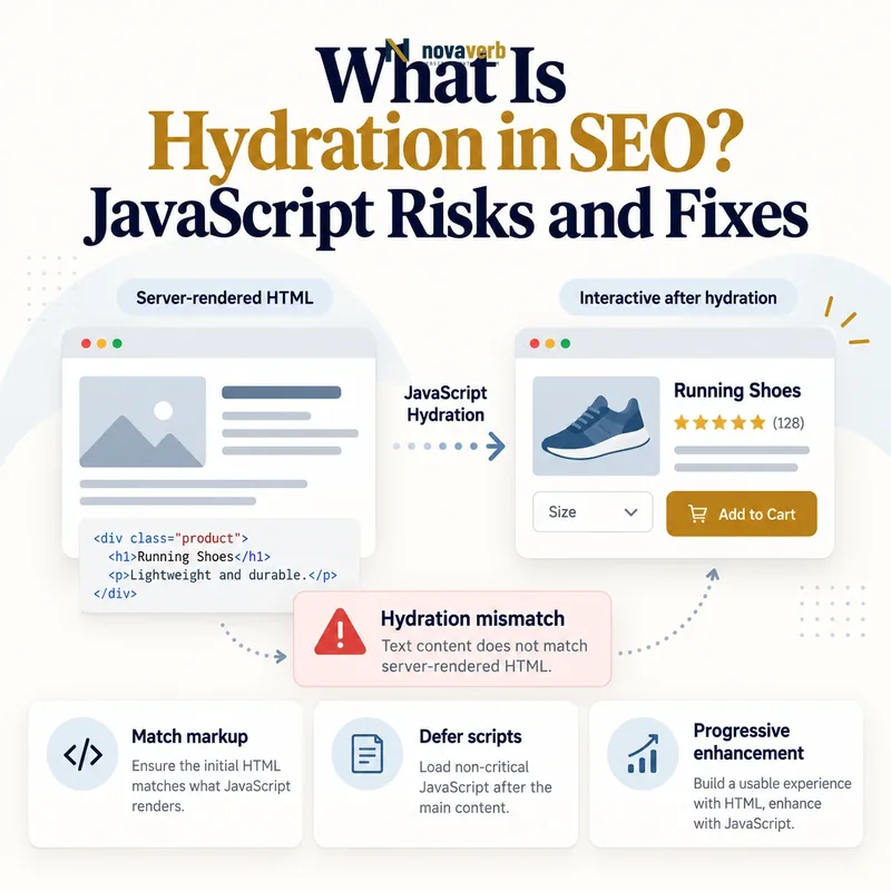 What Is Hydration in SEO? JavaScript risks and fixes visual guide