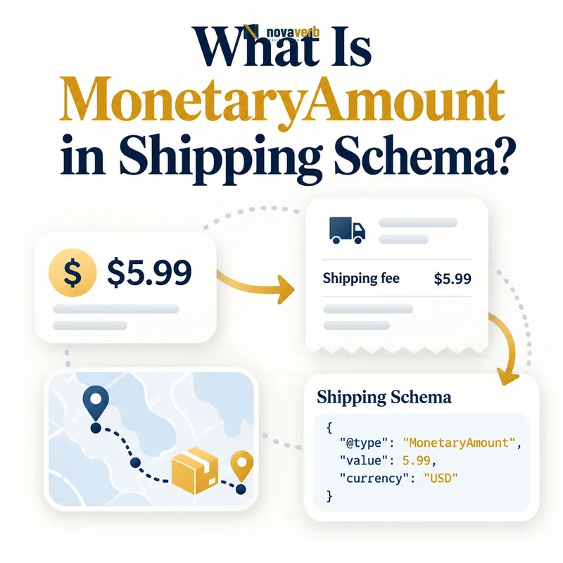 MonetaryAmount shipping fee card in a Shipping Schema flow