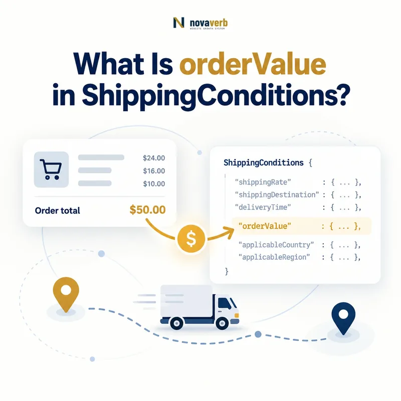 orderValue card in a ShippingConditions schema flow
