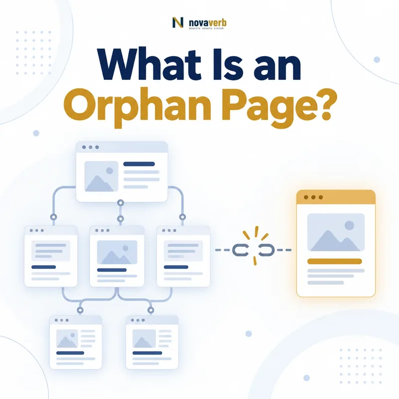 What Is an Orphan Page? SEO diagram showing an isolated webpage disconnected from the site structure