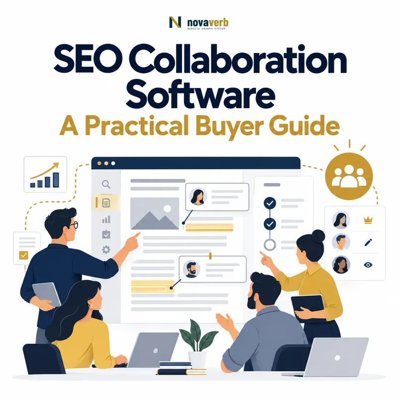 SEO collaboration software showing shared tasks, comments, approvals, content workflow, permissions, teammates, and aligned team progress