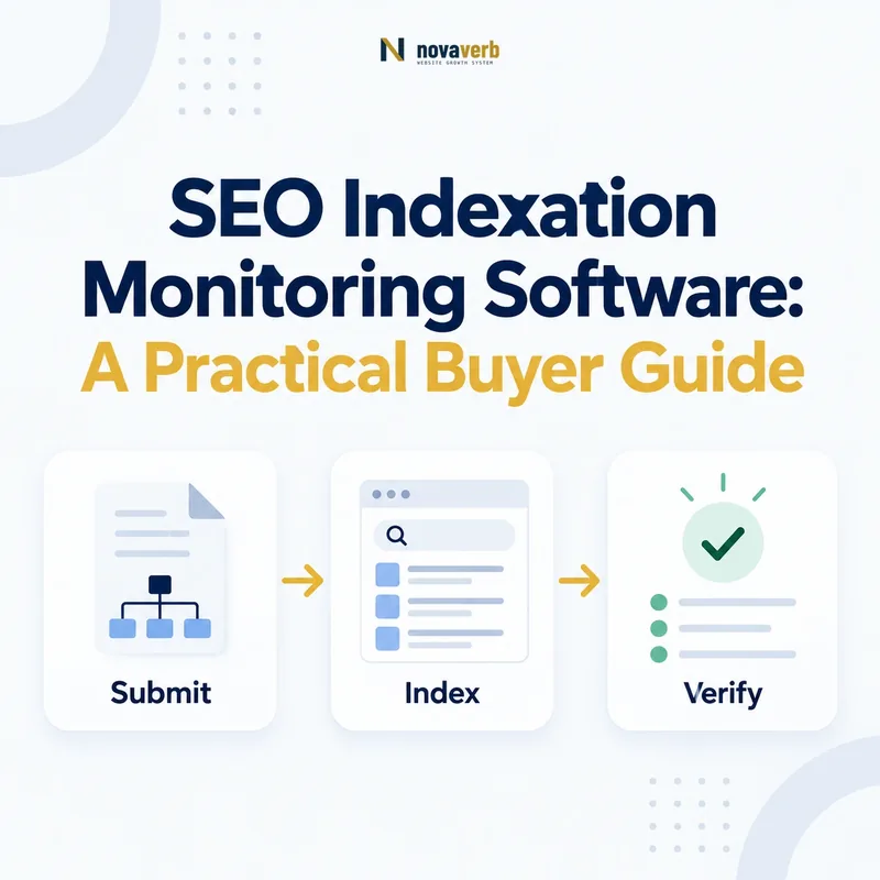 SEO indexation monitoring workflow connecting submission, indexing, and verification