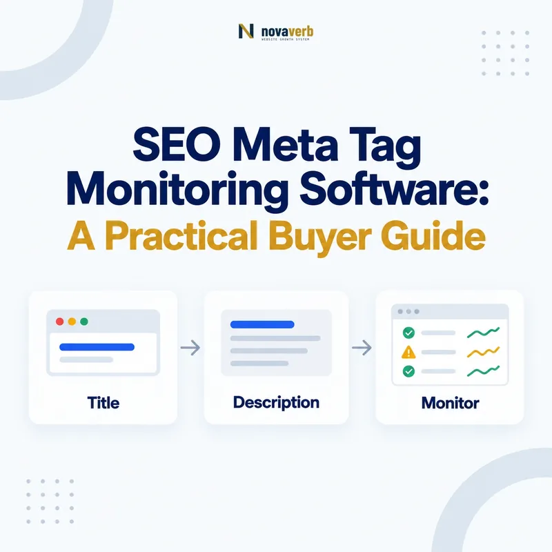 SEO meta tag monitoring workflow connecting title, description, and alerts