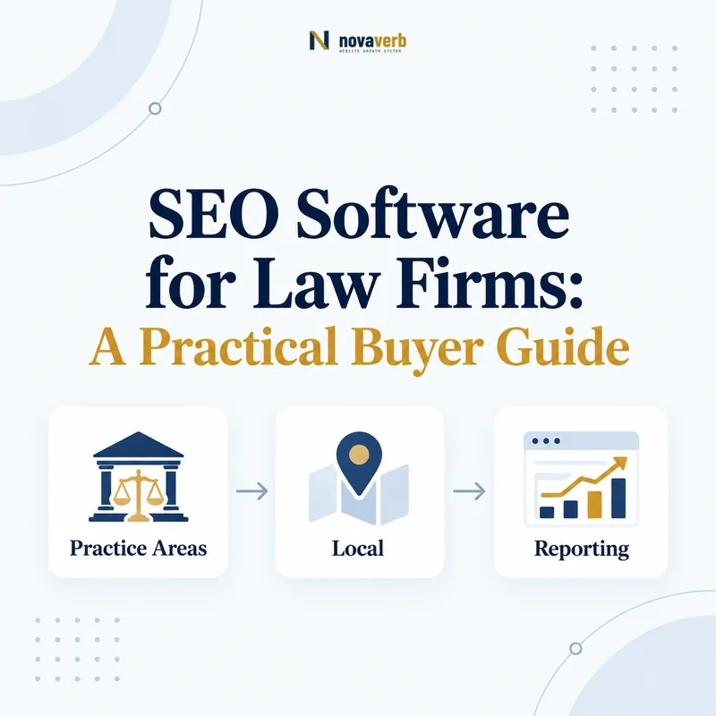 Law firm SEO workflow connecting practice areas, local visibility, and reporting