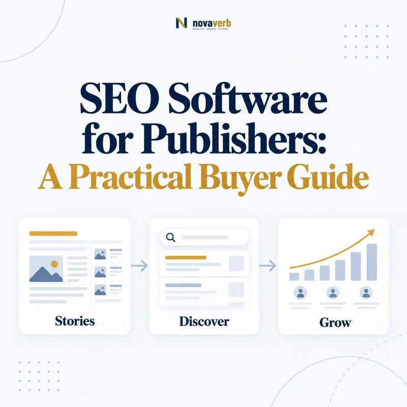 Publisher SEO workflow connecting stories, discovery, and audience growth