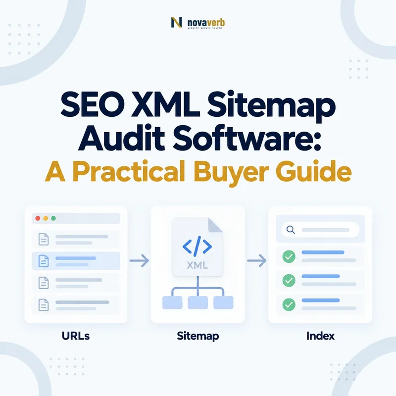 SEO XML sitemap audit workflow connecting URLs, sitemaps, and indexing