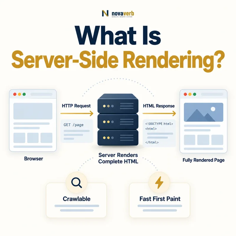 What Is Server-Side Rendering? A visual guide to server-generated HTML, crawlability and speed
