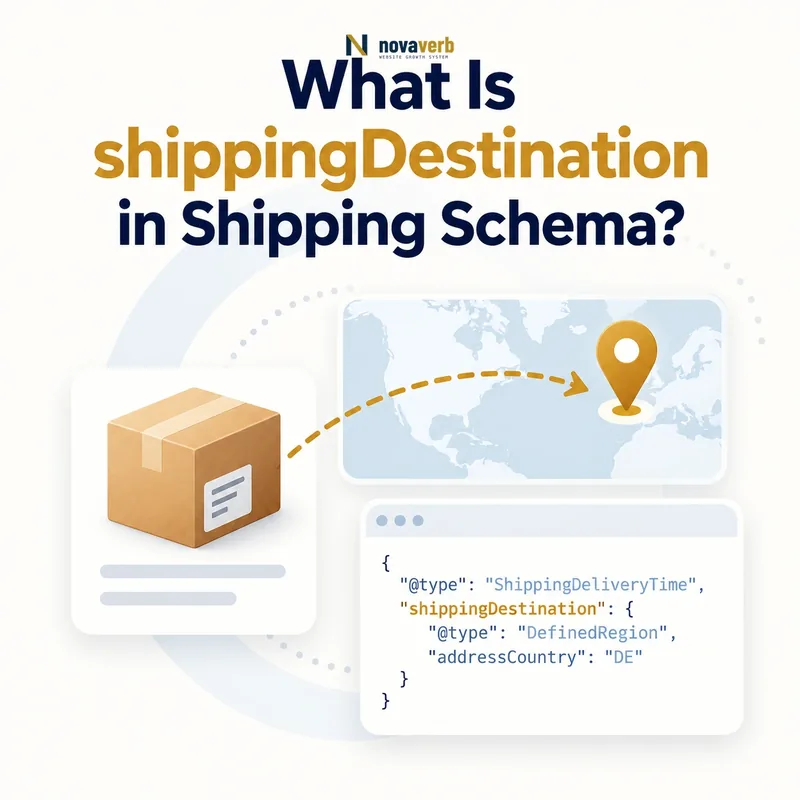 shippingDestination map pin and package route in a Shipping Schema flow