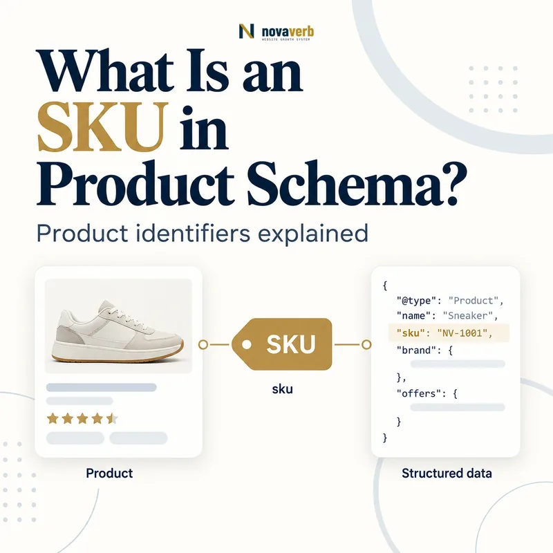 What Is SKU in Product Schema? product identifier and structured data diagram