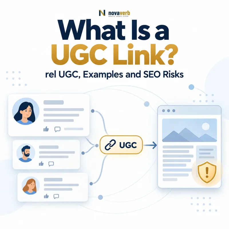 What Is a UGC Link? rel UGC diagram showing user-generated links and SEO risks