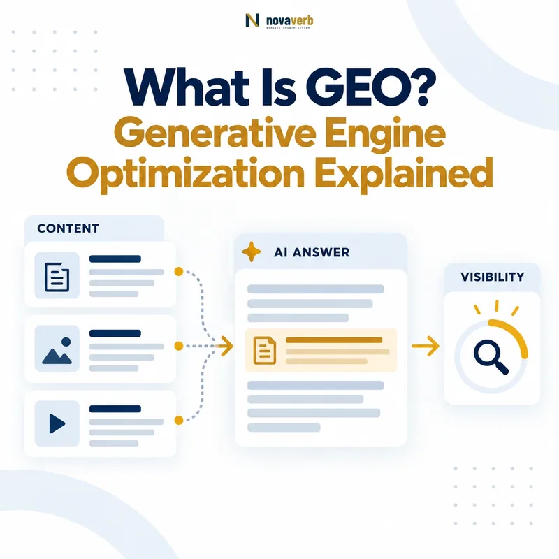 Content flows into an AI answer and improves visibility through generative engine optimization