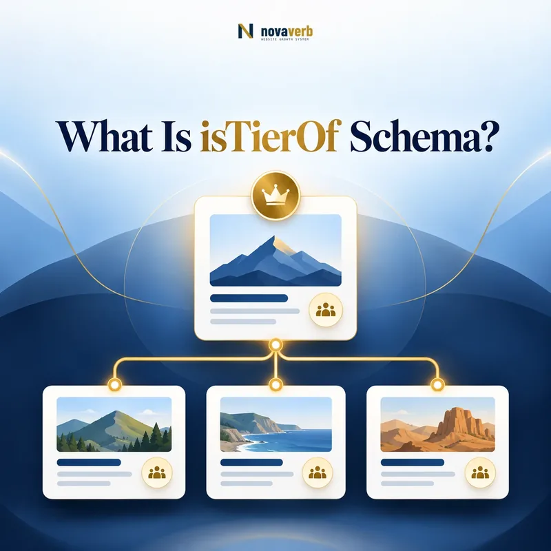 isTierOf schema shown as a parent membership tier connected to related child tiers