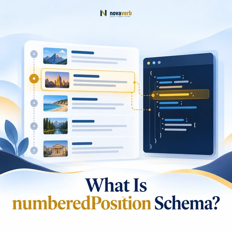 numberedPosition schema shown as an ordered list connected to structured data mapping